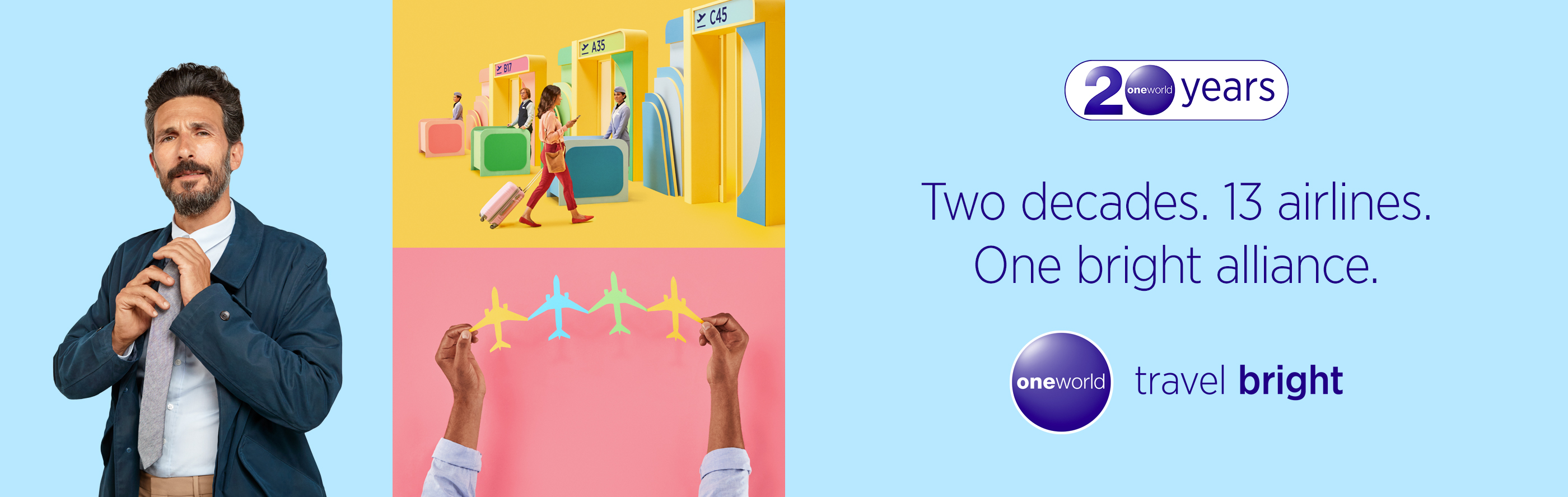oneworld adopts bright new brand positioning as the alliance turns 20